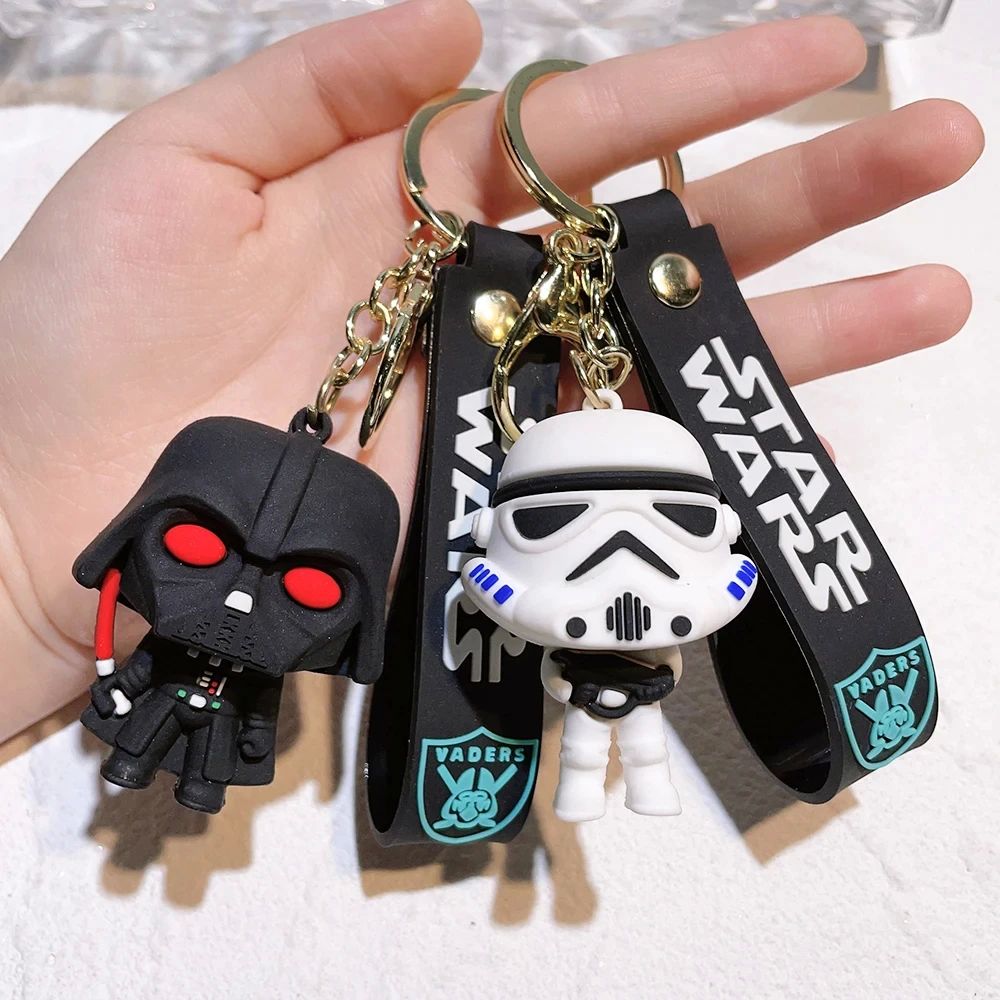 Star Wars Anime Figure Yoda Keychain Mandalorian Darth Vader