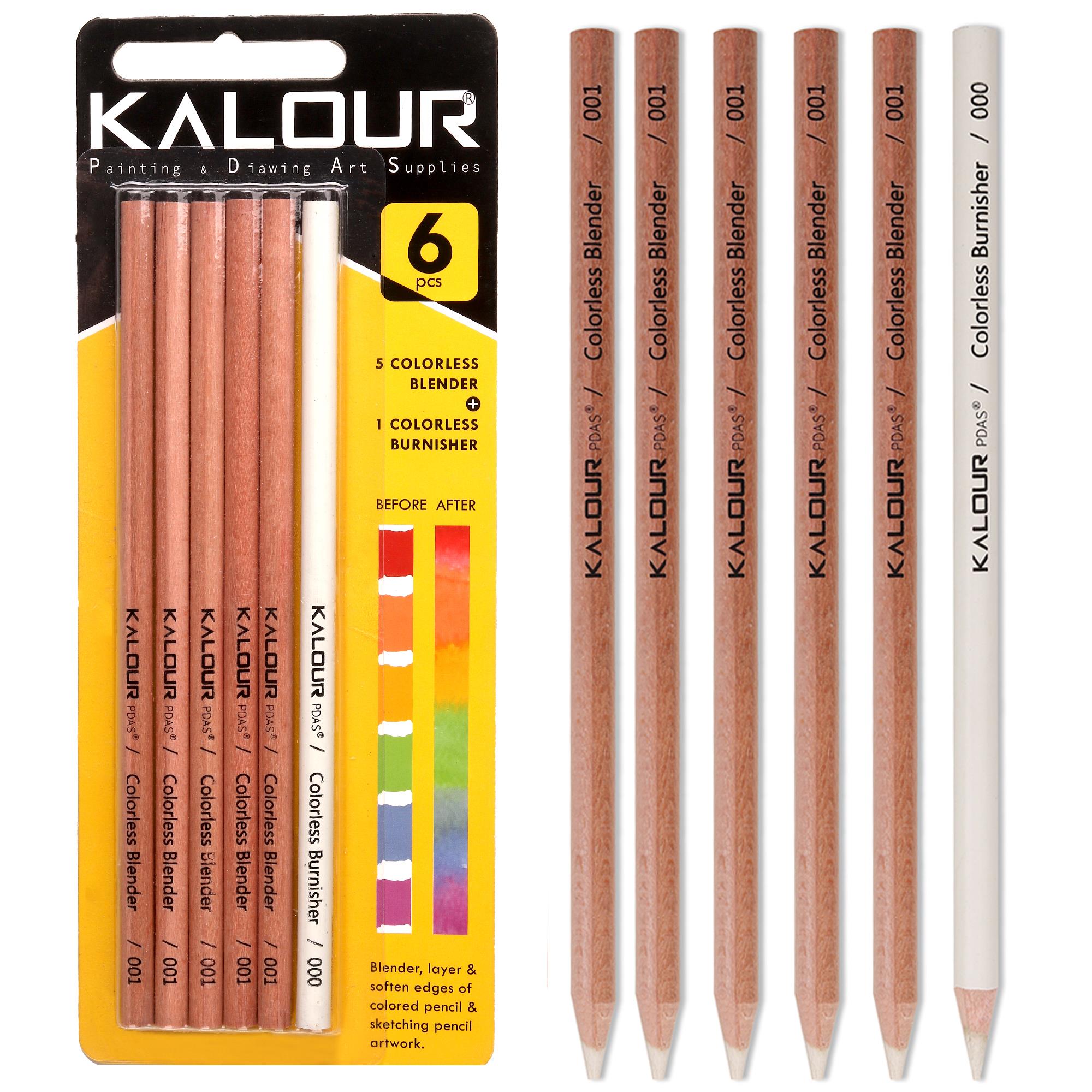 Colorless Blender and Burnisher Pencils Set,Non-pigmented, W