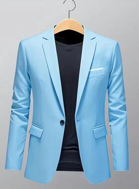 2026 欧美春秋新款男士商务休闲正装西服男式修身小西装外套coat