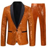 亮片男士 西装 套装 2026春秋新款 舞台演出宴会礼服西服两件套装