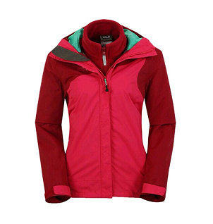 JackWolfskin狼爪三合一冲锋衣女欧版秋冬抓绒衣进藏旅游登山服