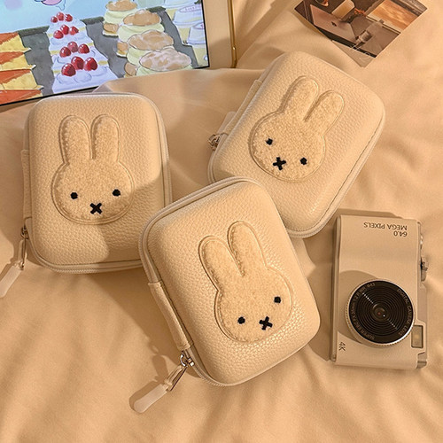 可爱兔子CCD相机收纳包随身便携小型相机保护套数据线防摔收纳盒
