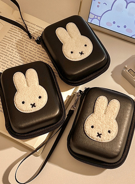 可爱兔子CCD相机收纳包便携卡片机保护套防摔硬壳数据线收纳盒子
