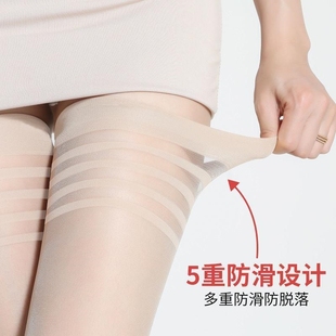 长筒袜胖mm粗腿大码到大腿根的女夏天丝袜防滑高筒袜大腿袜过膝袜
