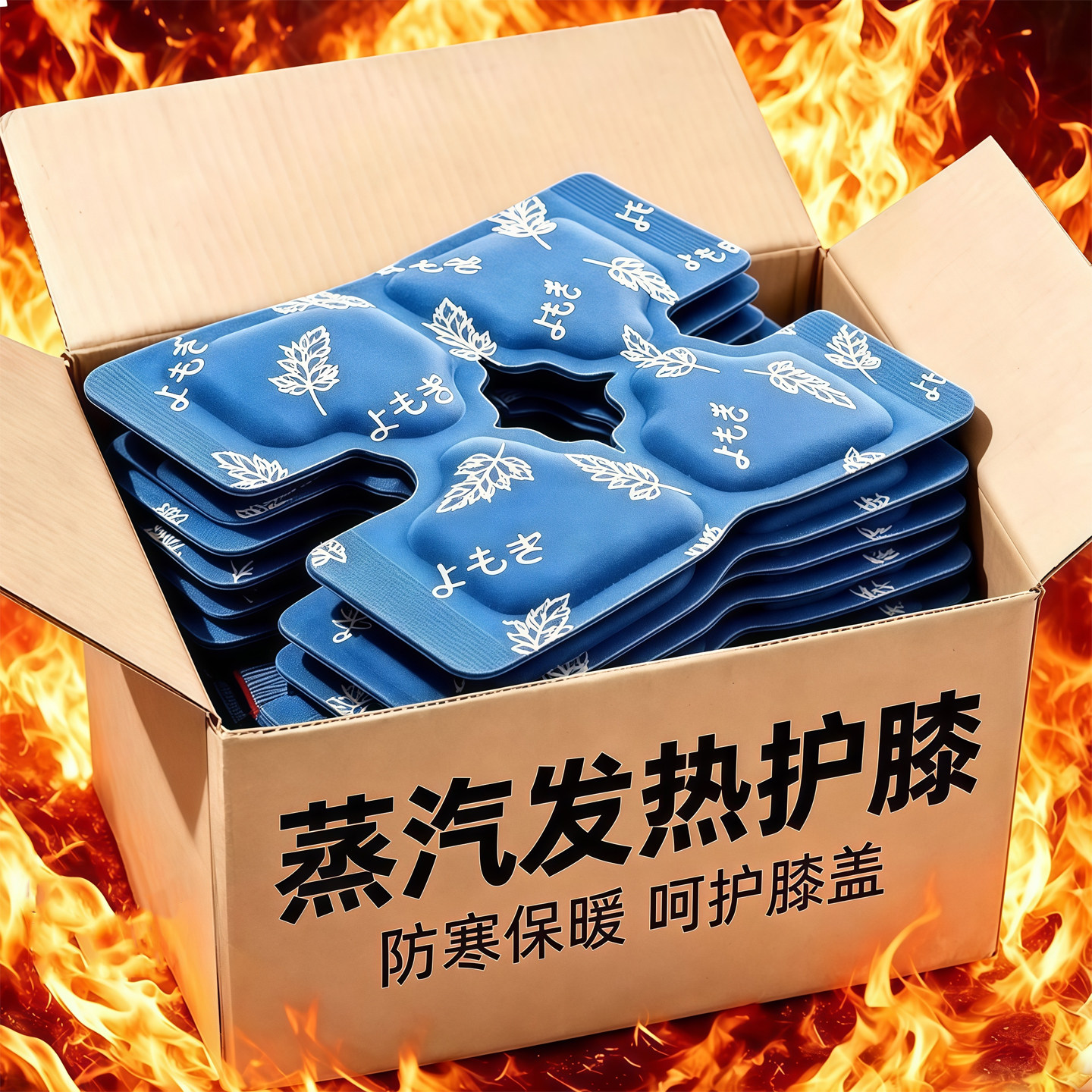 艾草自发热暖膝贴关节热敷舒缓