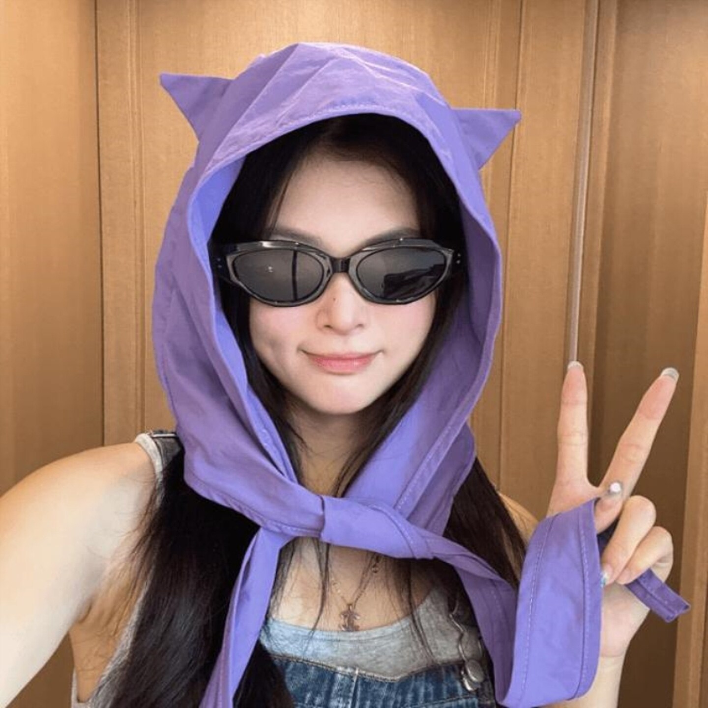 帽子女式夏季出游速干薄款包头帽可爱耳朵遮阳防晒渔夫套头帽出游