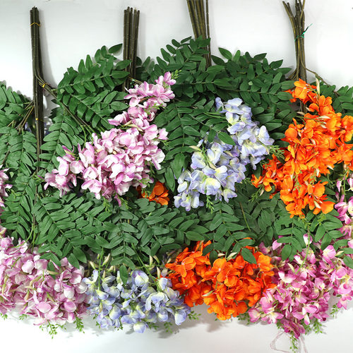厂货加密仿真洋槐花植物