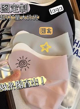 来图定制LOGO印花印图广告宣传3D立体防紫外线护眼角防晒口罩动漫