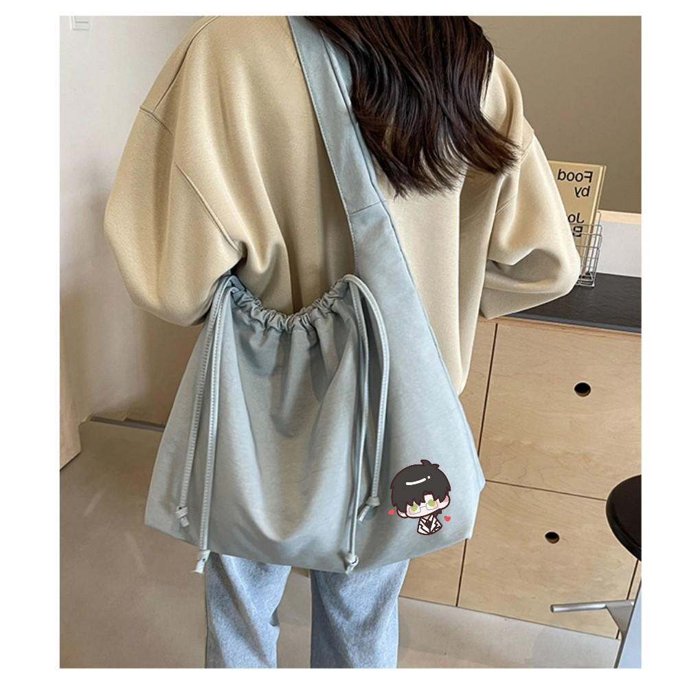 通勤帆布包恋与深空同人周边女生布包宽肩带斜挎包休闲抽绳托特包,模玩/动漫/周边/娃圈三坑/桌游,动漫背包/钱包/箱包,淘宝优惠券,粉丝福利购,淘宝优惠卷