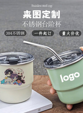 咖啡杯来图定制logo广告礼品