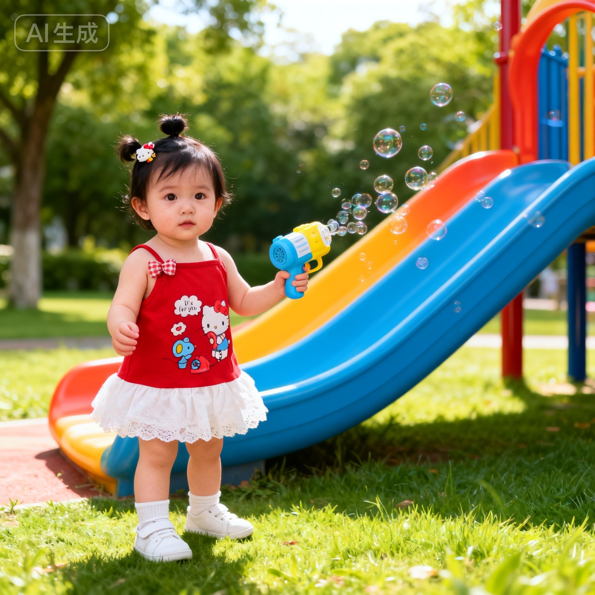 女宝绝美小裙子夏薄款红色吊带裙女童裙子2026新款可爱超萌背心裙