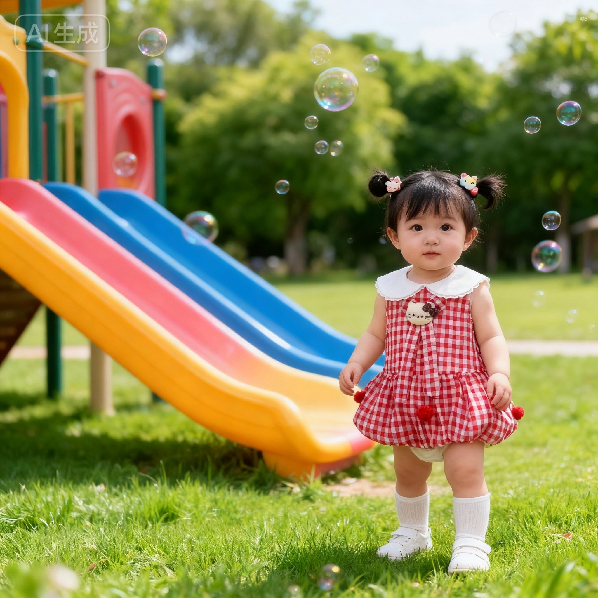 夏季女童无袖格格娃娃领公主裙图片