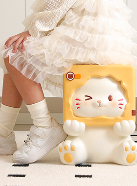 可爱猫咪换鞋凳家用门口穿鞋凳摆件客厅轻奢高档装饰乔迁新居礼物