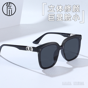 偏光太阳镜大脸显瘦男防紫外线开车用 佐川时髦方框墨镜女2025新款