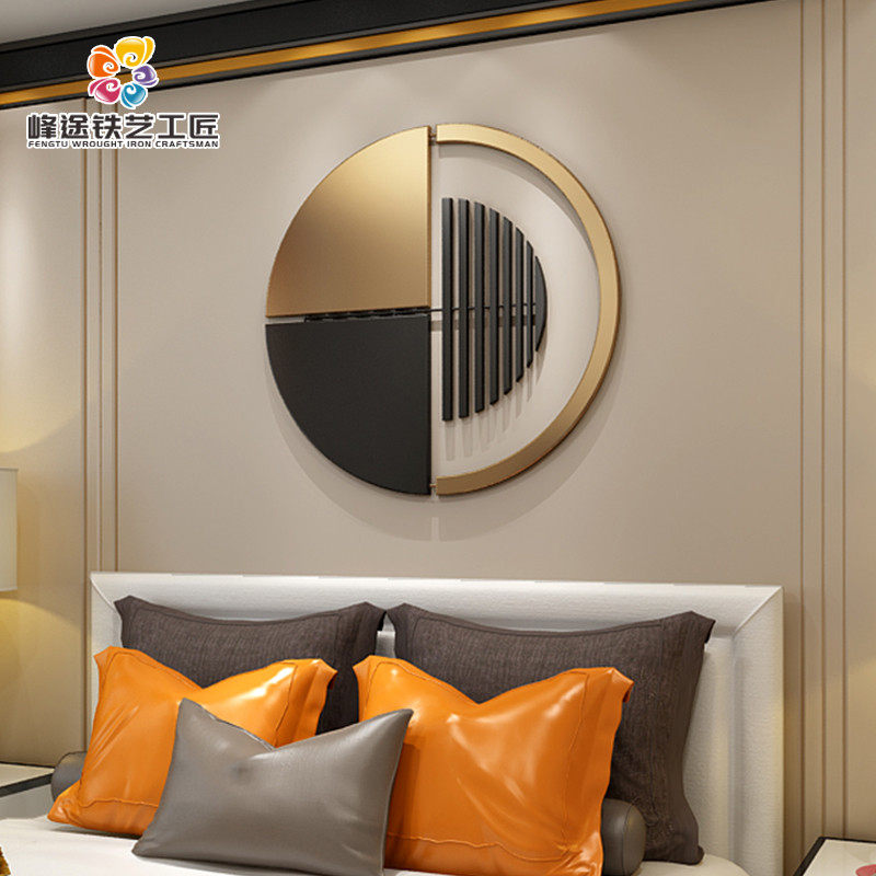 轻奢圆形铁艺壁挂壁饰墙上装饰品客厅餐厅金属背景墙墙面装饰挂件在类目 家居饰品, 壁饰中 - 来自Buy2taobao.com提供专业的淘宝代购服务