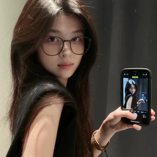 Camellia Glasses Su Yan Chao Narnever Иопа Женщины могут быть оснащены определенной степенью анти -легочного света Большого лица, тонкие артефактные глаза рамки глаза