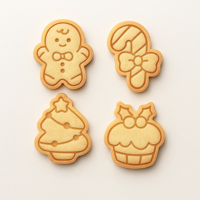 ins圣诞节卡通饼干模具麋鹿圣诞老人翻糖曲奇手压式家用烘焙模具