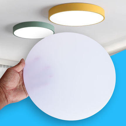 亚克力灯罩PC透光板吸顶灯替换灯壳配件圆形灯马卡龙系列灯罩板