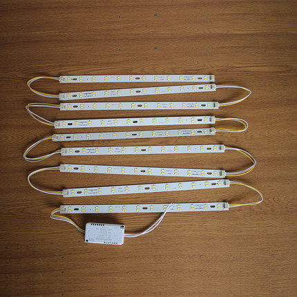 310mm双排灯珠长条灯片led替换灯板三色变光方形吸顶灯维修配件