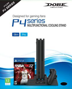 DOBE PS4 SLIM Pro风扇底座支架 PS4手柄座充 PS4散热风扇碟架