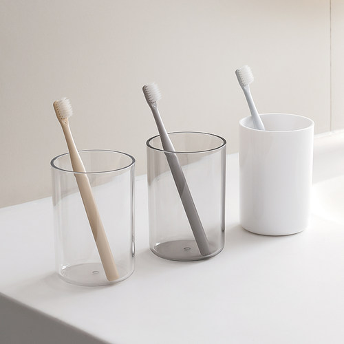 高颜值透明刷牙杯日式简约加厚