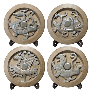 镇宅四神兽【青龙白虎朱雀玄武】高档陶瓷工艺品玄关客厅装饰摆件