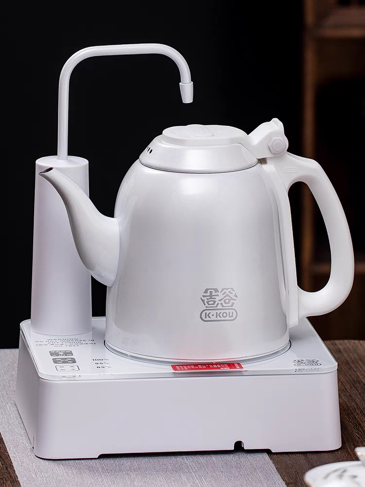 吉谷烧水壶2023新款自动上水电热水壶家用泡茶专用电水壶保温白色