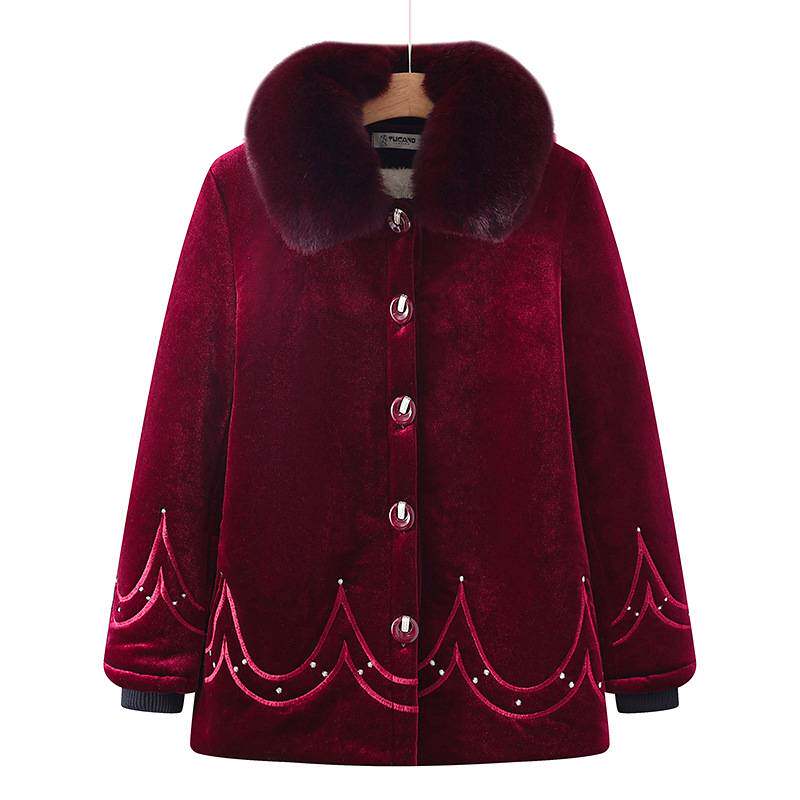 官方正品老年人冬装冬季棉衣加厚妈妈女装外套加绒奶奶大衣秋冬老