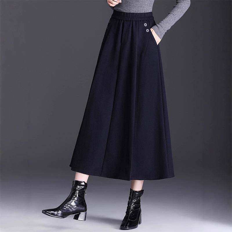 官方正品2026新款休闲半身裙女秋冬精致长裙气质高腰超好看遮胯a