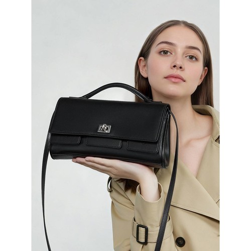 官方正品真皮小众设计手提包包女2025新款时尚多口袋邮差包夏季质