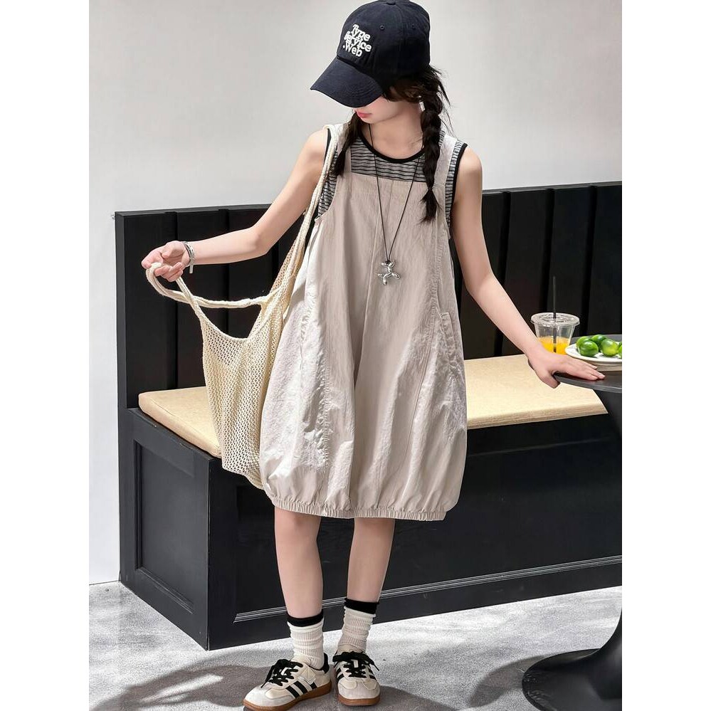 官方正品女童夏装连衣裙2026新款洋气儿童夏季背带裙子时髦女孩背