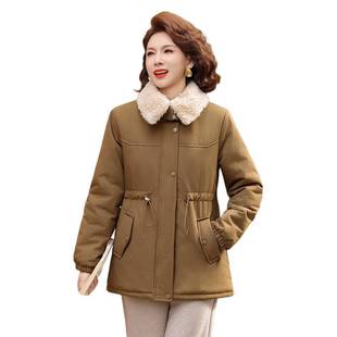 官方正品外套女2025新款冬季加绒加厚短款保暖棉服小个子时尚洋气