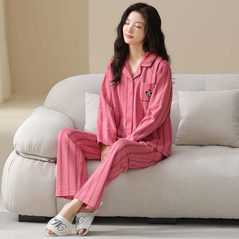 官方正品睡衣女士春秋季新款莫代尔加厚长袖冰丝女款高级感大码家