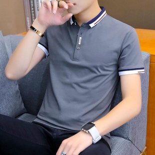 有领潮流男装 男士 t恤潮牌polo衫 新款 纯棉夏天体桖T上衣服 上市短袖