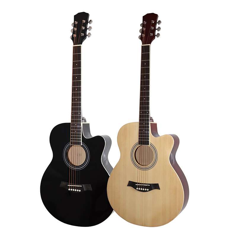 40寸单板吉他 民谣 Guitar 云杉面单初学者入门吉他琴行练习琴厂