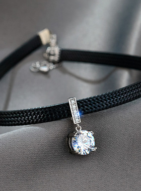 小众设计感锆石锁骨链