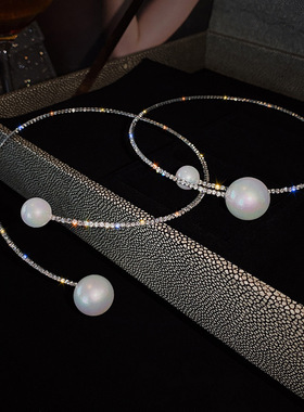 满钻珍珠开口项圈项链