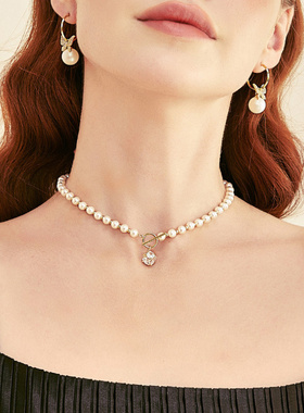 巴洛克珍珠锁骨链4426