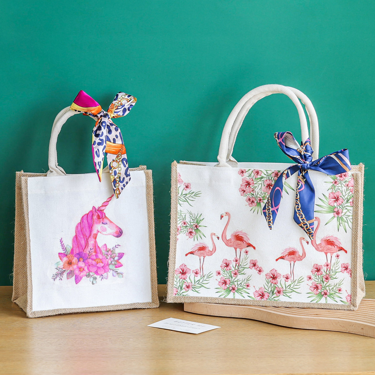 蝶古巴特diy麻布包手工创意粘贴手工提袋创意团建亲子活动教师节