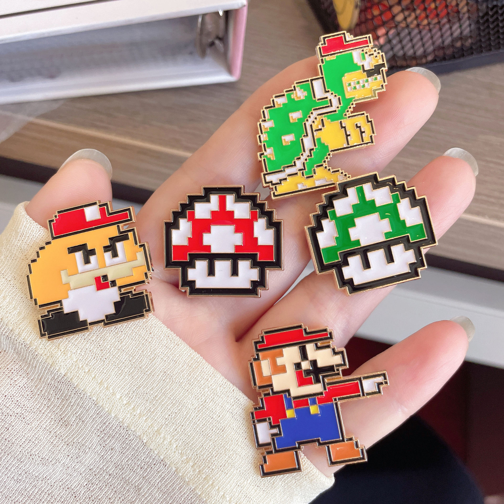 超级马里奥金属徽章 卡通创意蘑菇游戏人物周边胸针包包配饰胸章,饰品/流行首饰/时尚饰品新,胸针,淘宝优惠券,粉丝福利购,淘宝优惠卷