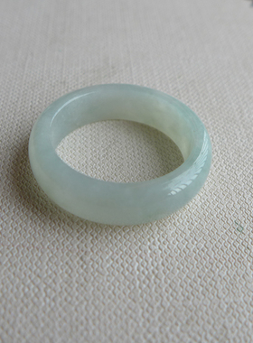 翡翠戒指手饰男款23号冰种阳绿飘花紫罗兰色缅甸天然A货翡翠挂件