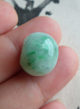 翡翠珠宝算盘珠鼓珠桶珠路路通胖扣怀古转运珠吊坠乌鸡种飘阳绿色