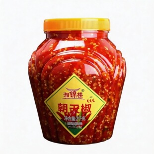 湘锦楼朝天椒2kg/瓶六瓶特辣剁辣椒瓶装炒菜下饭蒸鱼头湘菜特色