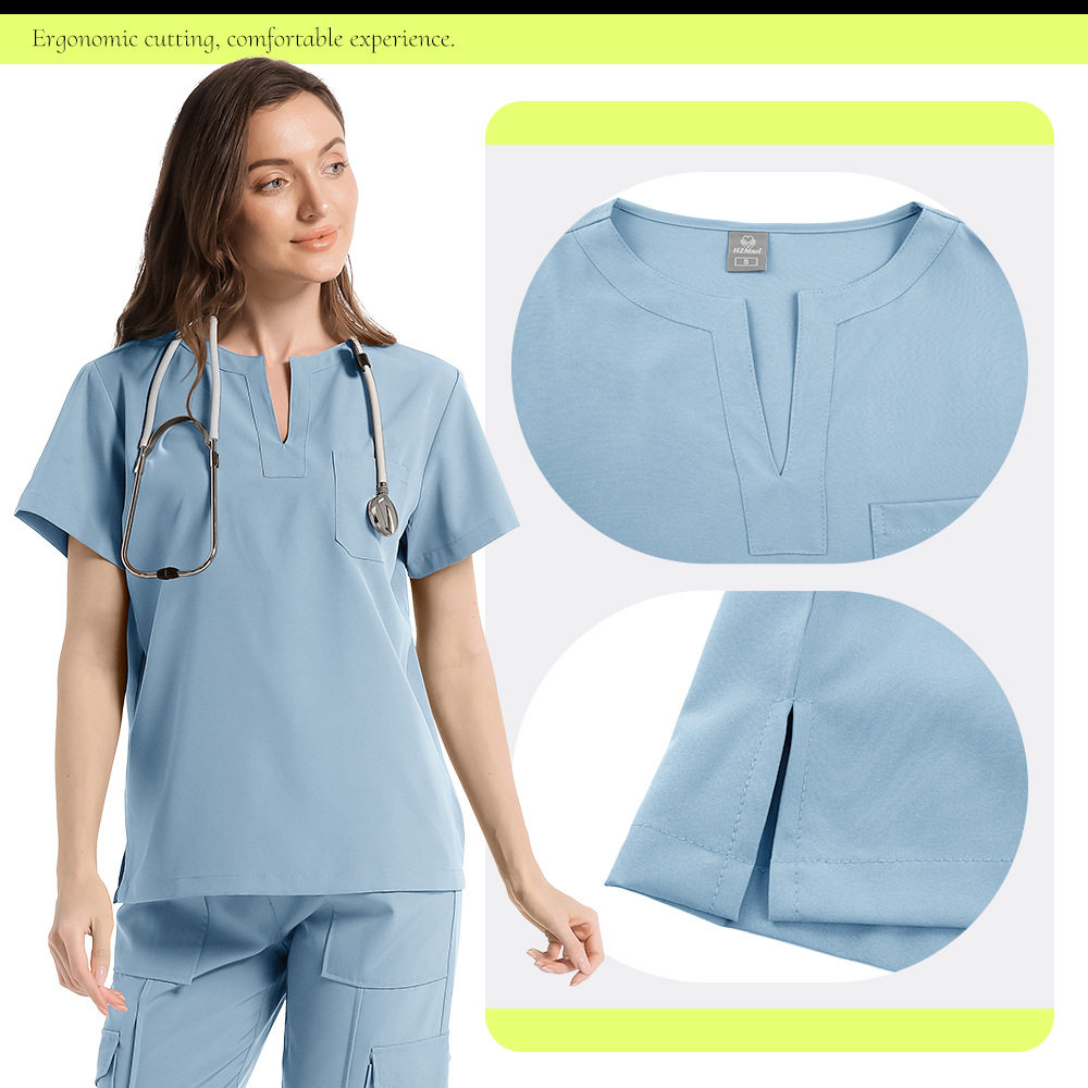齐码速发医护短袖刷手服女