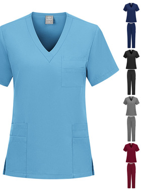 破损包赔现货现发弹力速干100D四面弹吸湿排汗休闲舒适美容工作服