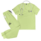 42031弹力口腔诊所美容院手术室护士服大码 纯色工作服 男女同款