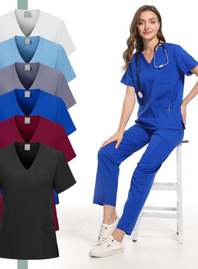 多色分体套装护士服工作服防护服职业工装技师服牙科麻醉刷手衣