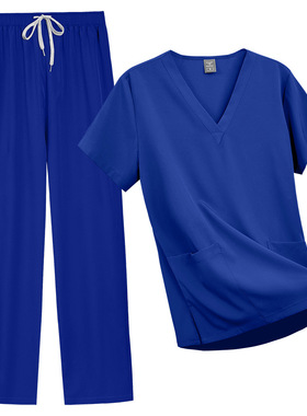 Niaahinn念顷医院医生护士ICU手术室工作服洗手衣短袖长裤套装男