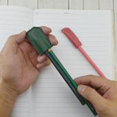 pencil笔尖保护套真皮铅笔钢笔尖防摔防滑套皮质男女学生收纳笔套