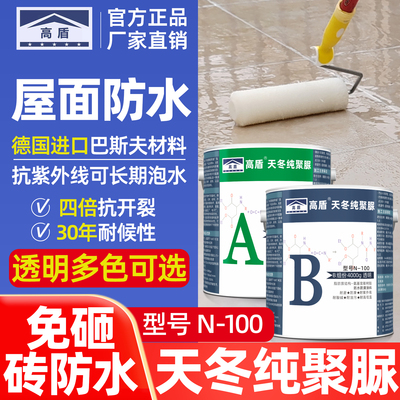 高盾纯聚脲防水材料补漏防腐涂料卫生间免砸砖透明外墙防水胶屋顶